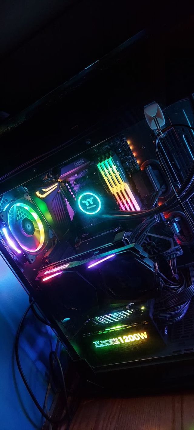 A custom RGB-lit PC and homelab build